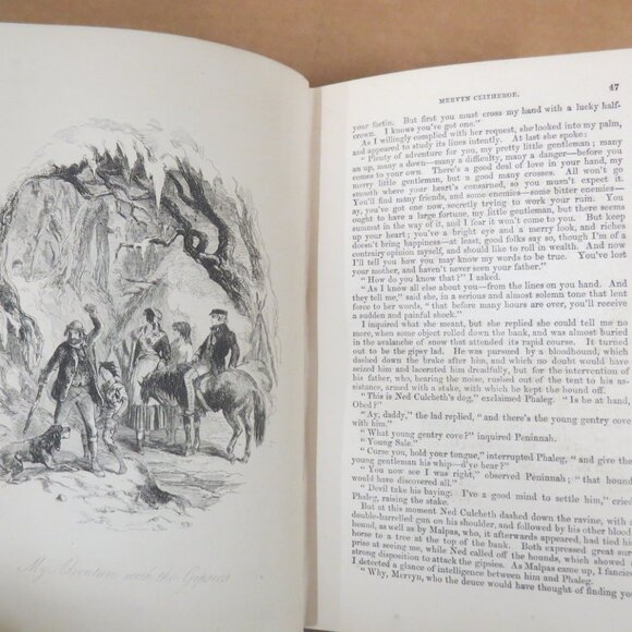 William Harrison Ainsworth Mervyn Clitheroe Printed London 1850s Antique Novel - Picture 14 of 16